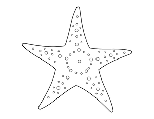 Easy Starfish Coloring Page