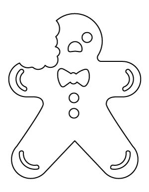 Eaten Gingerbread Man Coloring Page