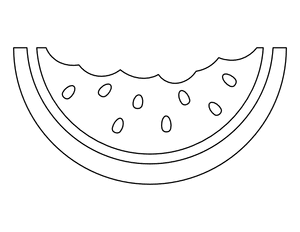 Eaten Watermelon Coloring Page