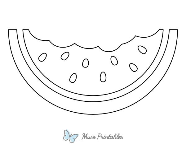 Eaten Watermelon Coloring Page