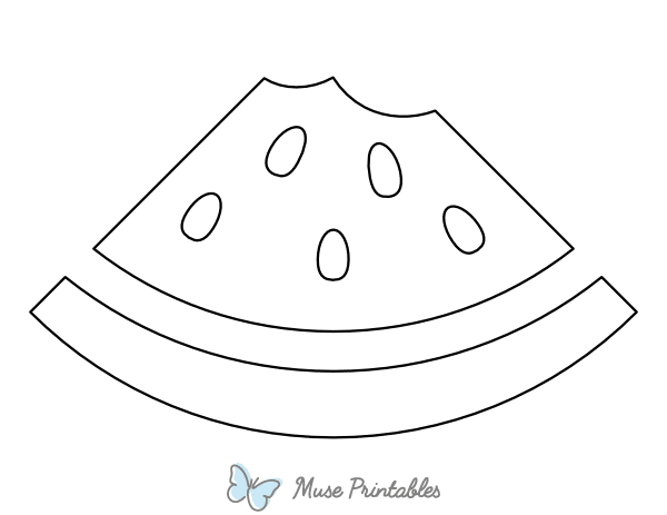 Eaten Watermelon Wedge Coloring Page