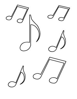 Eighth Notes Coloring Page