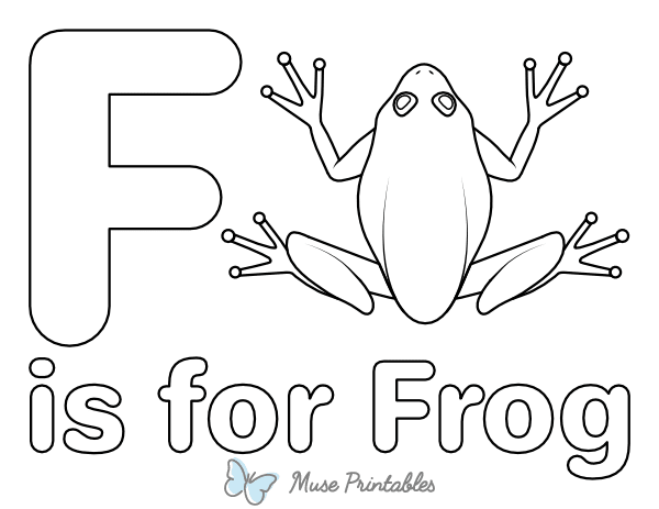 F Is for Frog Coloring Page