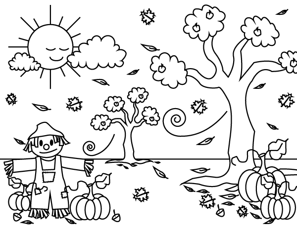 Printable Fall Coloring Page