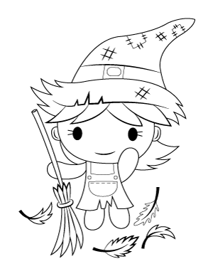 Fall Girl Coloring Page