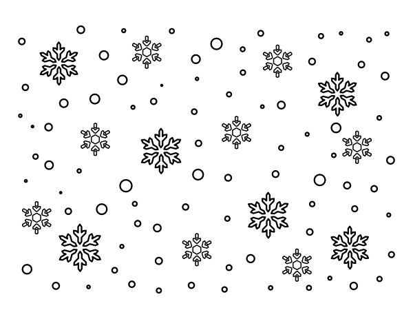 Falling Snow Coloring Page