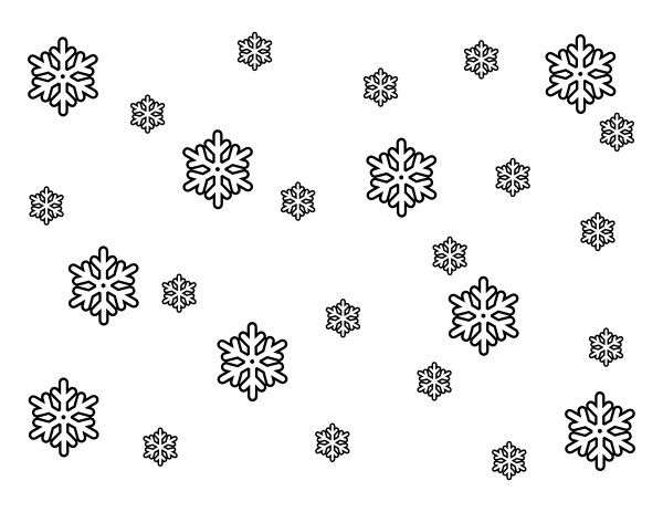 Falling Snowflakes Coloring Page