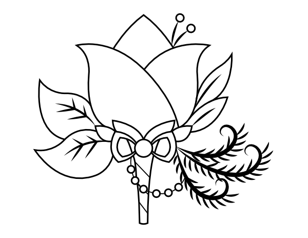Fancy Flower Coloring Page