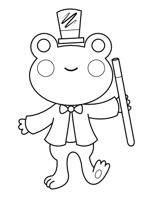 Fancy Frog Coloring Page