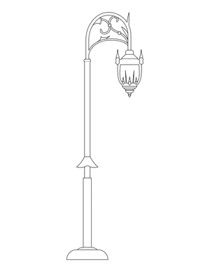 Fancy Street Lamp Coloring Page