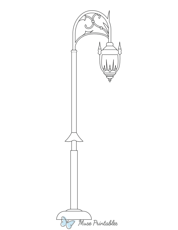 Fancy Street Lamp Coloring Page