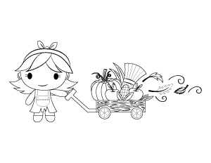 Farmer Girl Coloring Page