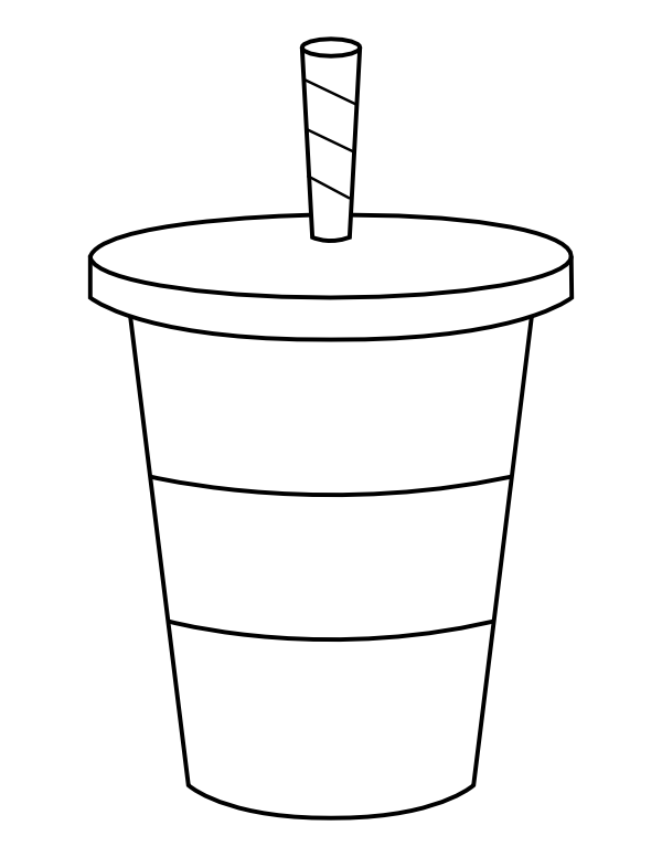 Fast Food Drink Coloring Page