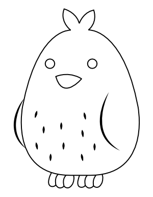 Fat Bird Coloring Page