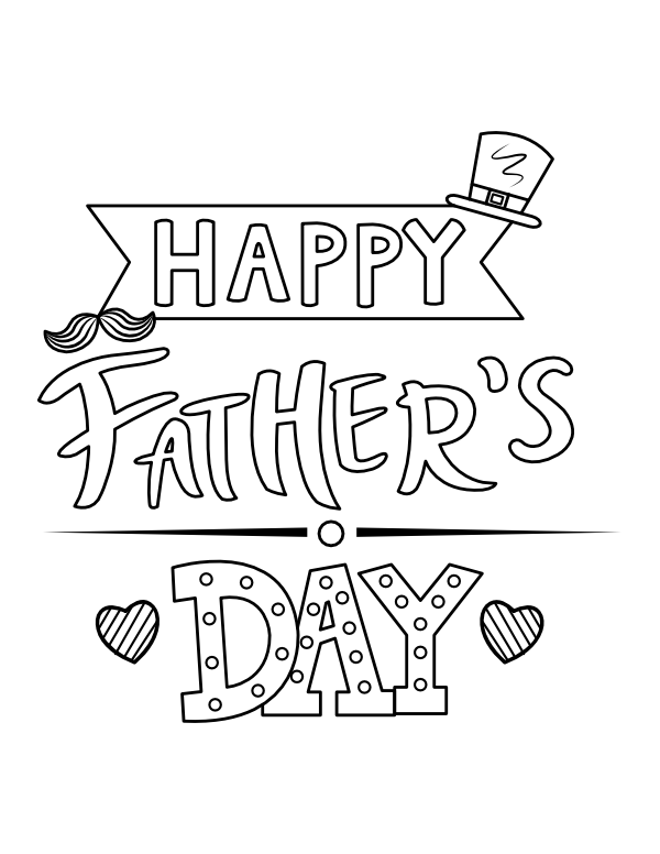 Father's Day Coloring Page