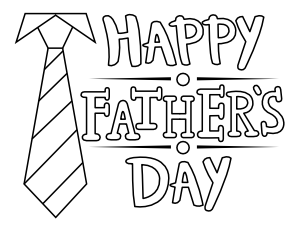 Fathers Day Tie Coloring Page