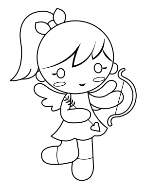 Female Cupid Coloring Page