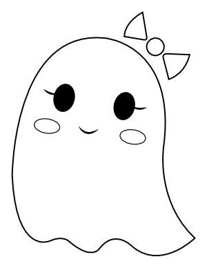 Female Ghost Coloring Page