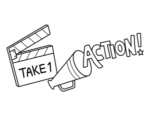 Filmmaking Items Coloring Page