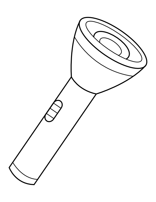 Flashlight In Isometric Coloring Pages