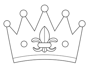 Fleur De Lis Crown Coloring Page