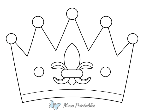 Fleur De Lis Crown Coloring Page