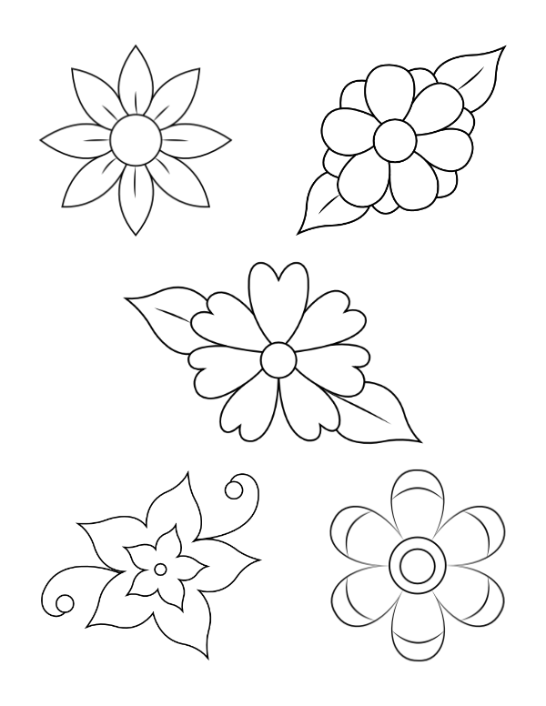 Flower Petals Coloring Page