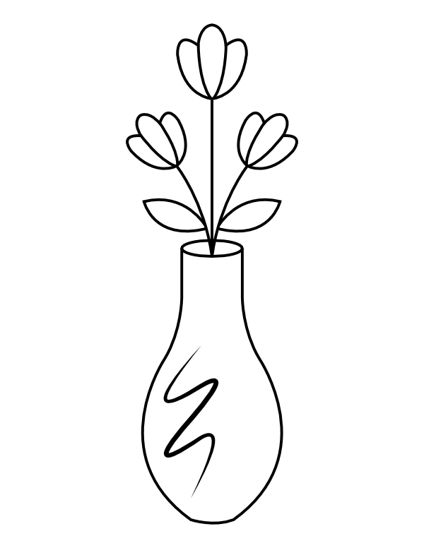 Flower Vase Coloring Page