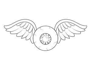 Flying Eye Coloring Page