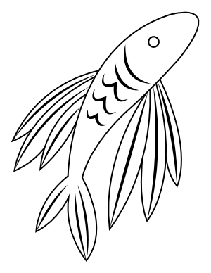 Flying Fish Coloring Page