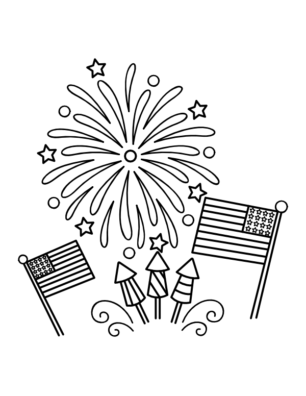 Fourth Of July Coloring Page