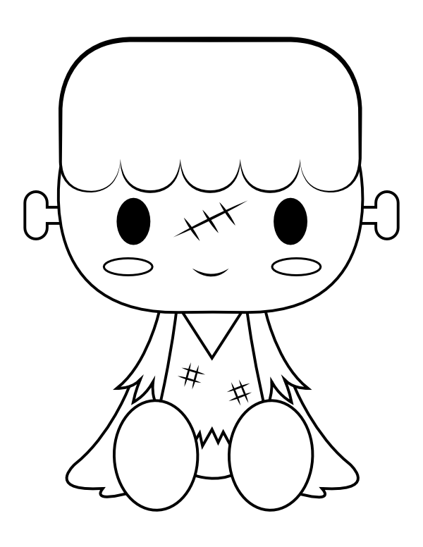Frankenstein Costume Coloring Page
