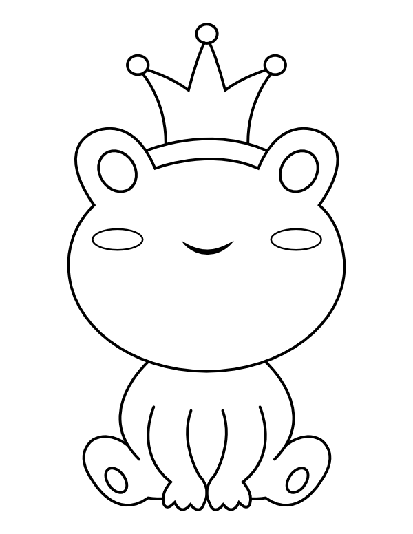 Printable Frog Prince Coloring Page