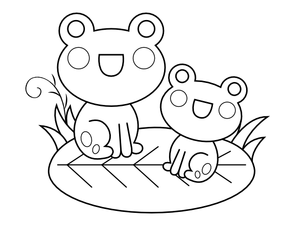 Lily pad coloring pages