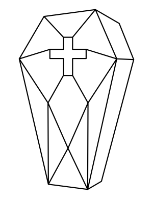 Geometric Coffin Coloring Page
