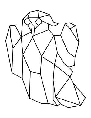 Geometric Ghost Coloring Page