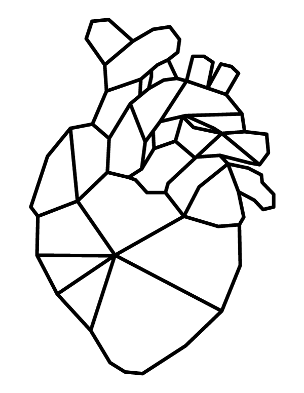 human heart coloring pages