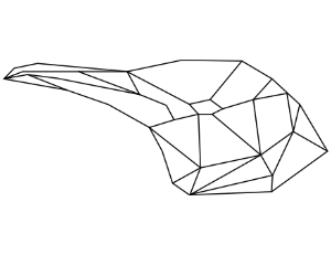 Geometric Penguin Head Coloring Page