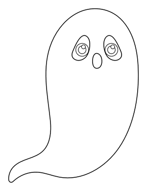 Ghost With Tail Coloring Page