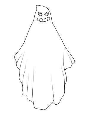 Ghost With Teeth Coloring Page