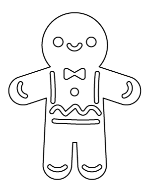 Gingerbread Boy Coloring Page