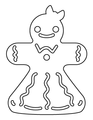 Gingerbread Woman Coloring Page