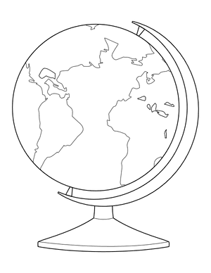 Globe Coloring Page