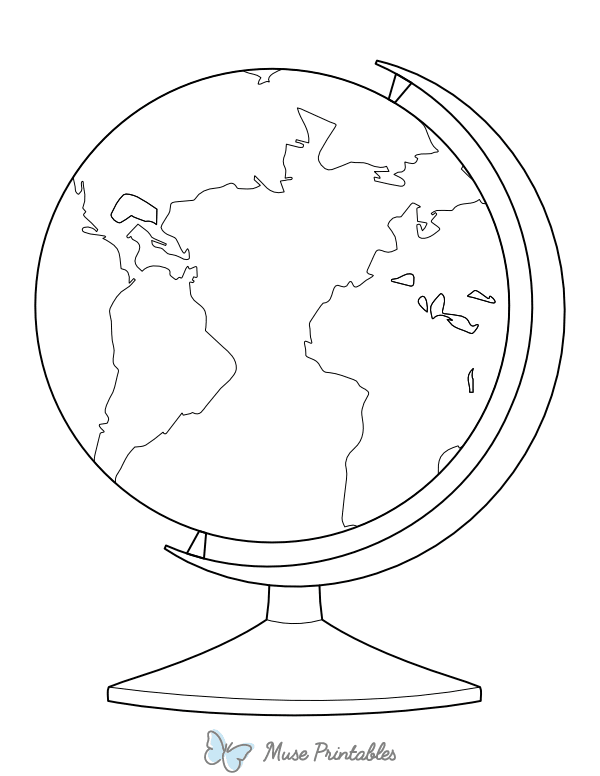 Globe Coloring Page