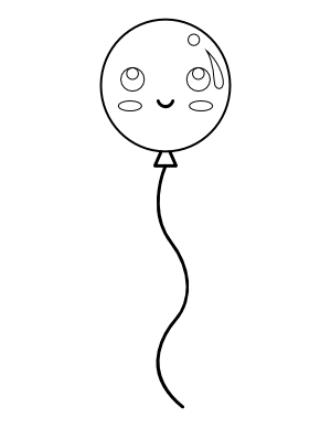 Happy Balloon Coloring Page