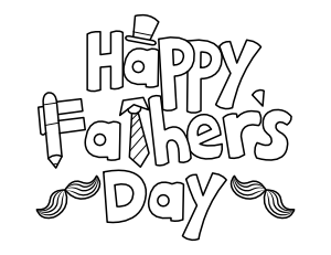 Happy Father's Day Coloring Page