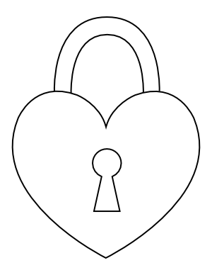Heart Lock Coloring Page