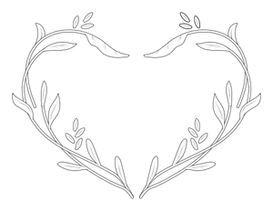 Heart-Shaped Vine Coloring Page