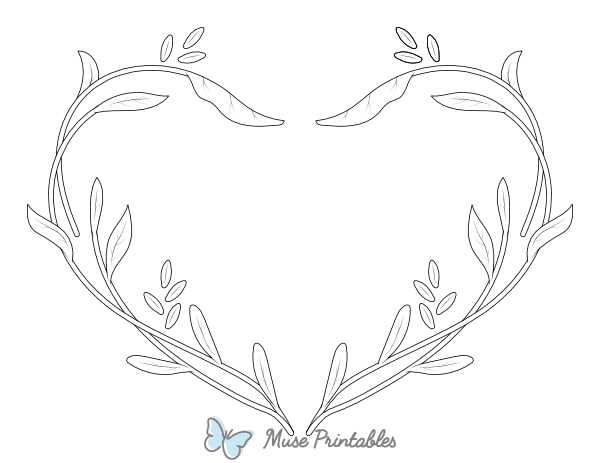 Heart-Shaped Vine Coloring Page