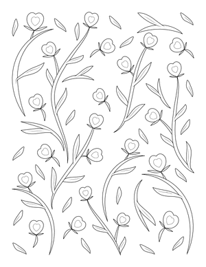 Heart Vine Coloring Page